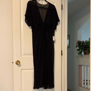Torrid Black Mesh Maxi Dress Swim Coverup